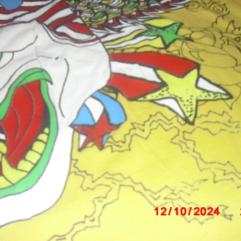 Ed Hardy T Shirt Mens Large, Chinese Dragon design, Yellows, Blues, Reds, Greens - Picture 15 of 16